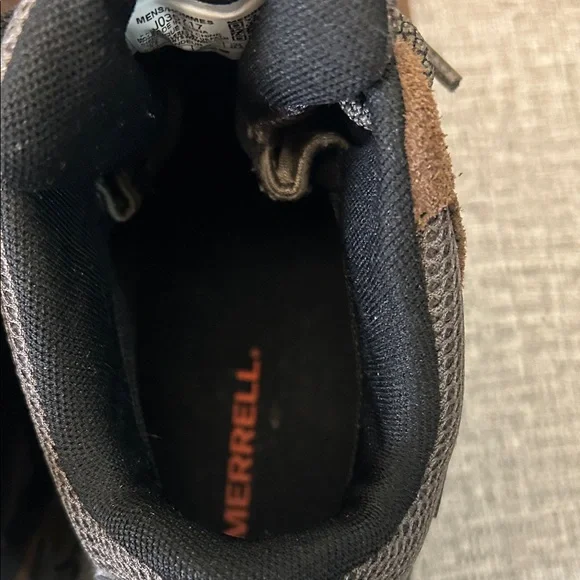 Merrell Men's Brown Hiking Boots with Yellow Accents - Picture 11 of 16